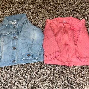 Two girls jackets size 12-18 months